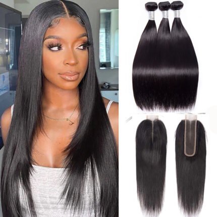 11A Hair Bundle with HD 2*6 Lace Closure Straight