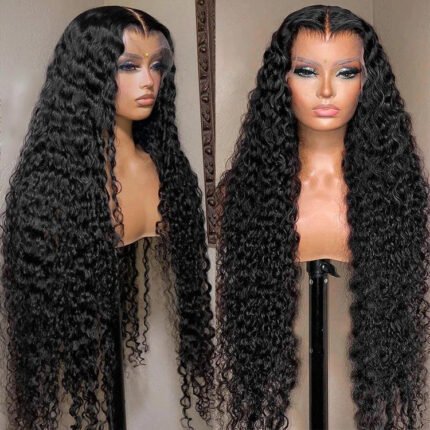 HD 13×4″ Full Frontal Wigs Water Wave 180% Natural Color