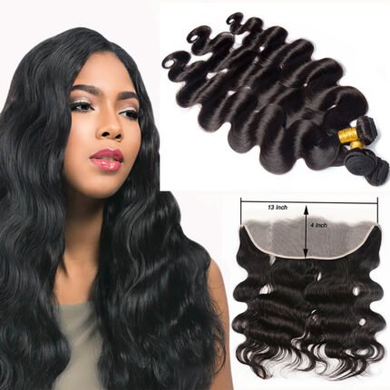 10A Hair Bundle with HD 13*4 Lace Frontal Body Wave