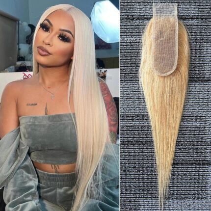 #613 HD LACE 2x6inch Closure Straight hair Blond Lace Closure