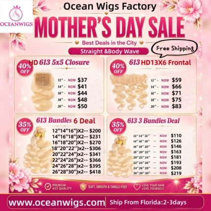 #613 Human Hair Bundles Straight & BodyWave Blond Bundles 3pcs&6pcs deals