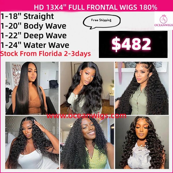 2026 HD 13X4 WIGS 180% 4pcs deals 5.11